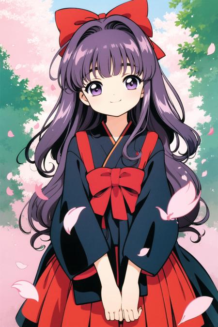 17127-67875268-1girl, solo, cherry blossoms, meiji schoolgirl uniform, hakama, long hair, japanese clothes, skirt,  hakama skirt, 1990s (style).png